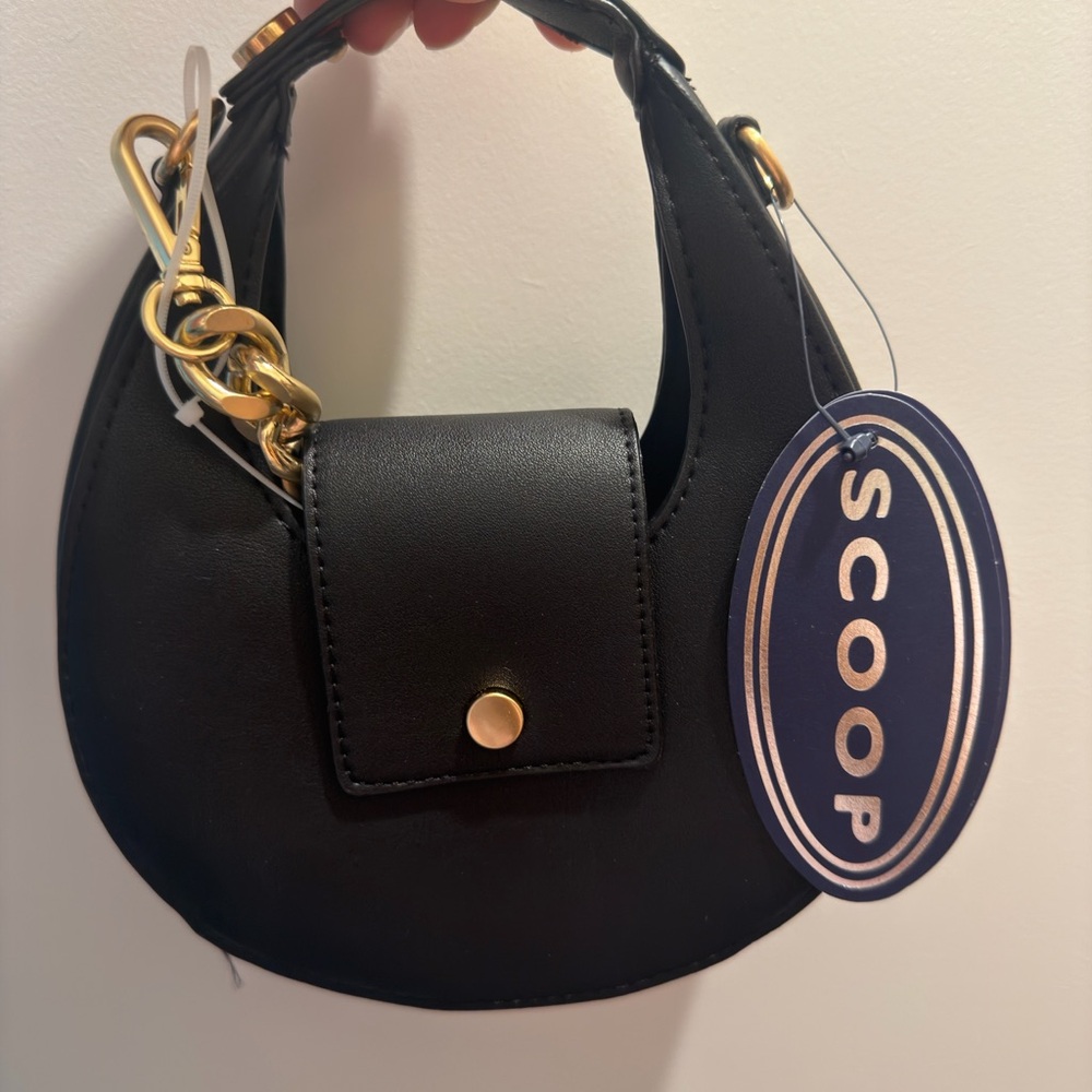 Scoop Tiny Black & Gold Crossbody Bag – Brand New